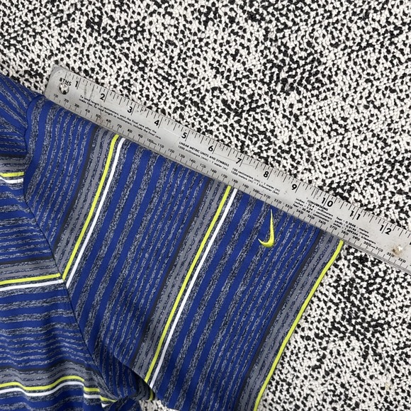 Nike Golf Polo Mens XL Tour Performance Striped Blue Lightweight - Picture 7 of 10